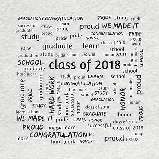 Graduating Class of 2018 Graduate Word Cloud by charlescheshire